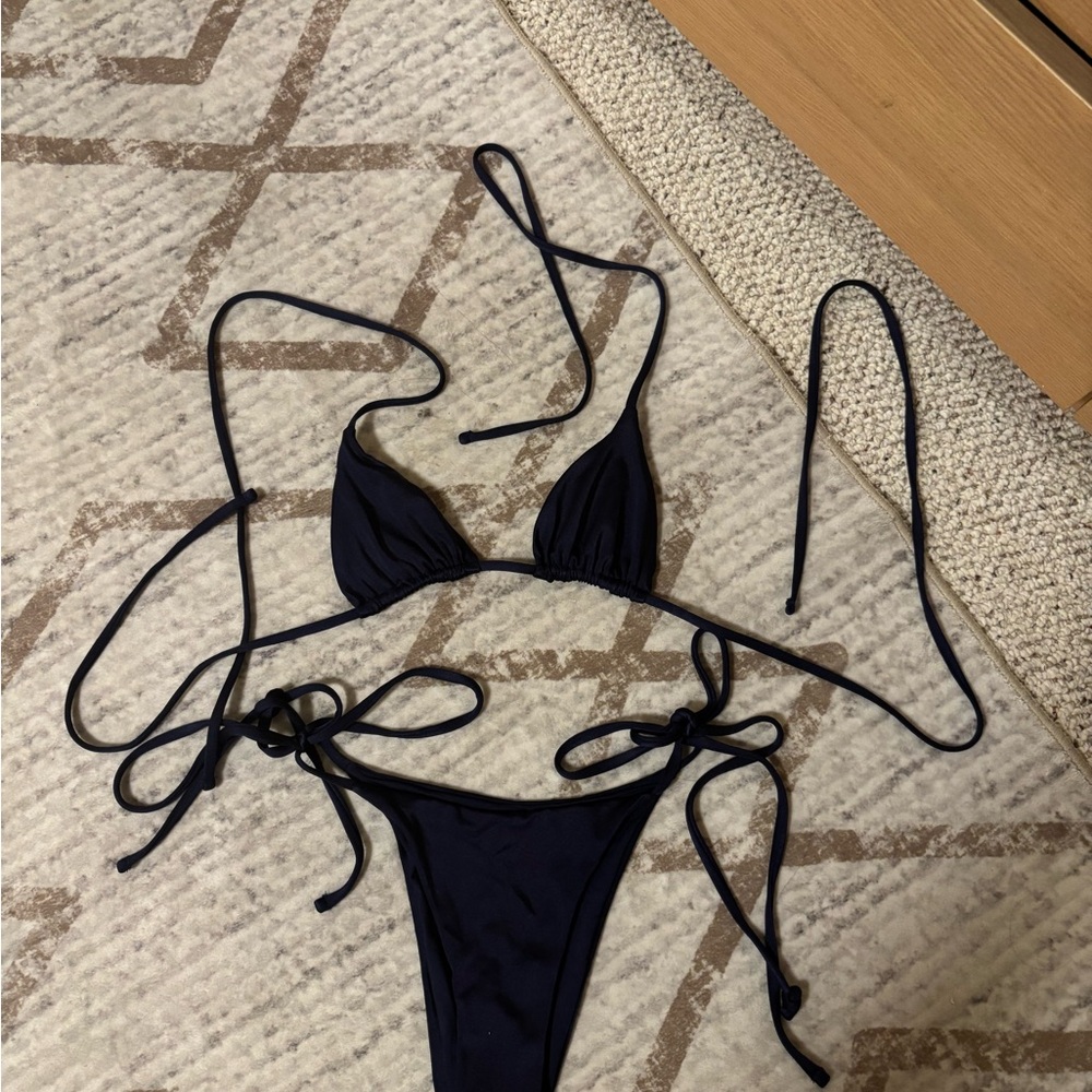 One one Navy String Bikini Set Small
